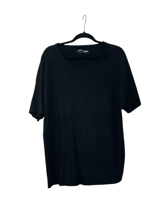 aerie Tops - Aerie Black Cotton Cozy Women’s Crewneck Oversized Boyfriend T-Shirt Size Large